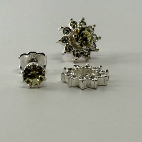 Vtg Avon adaptable sparkly stud earrings - Picture 3 of 9